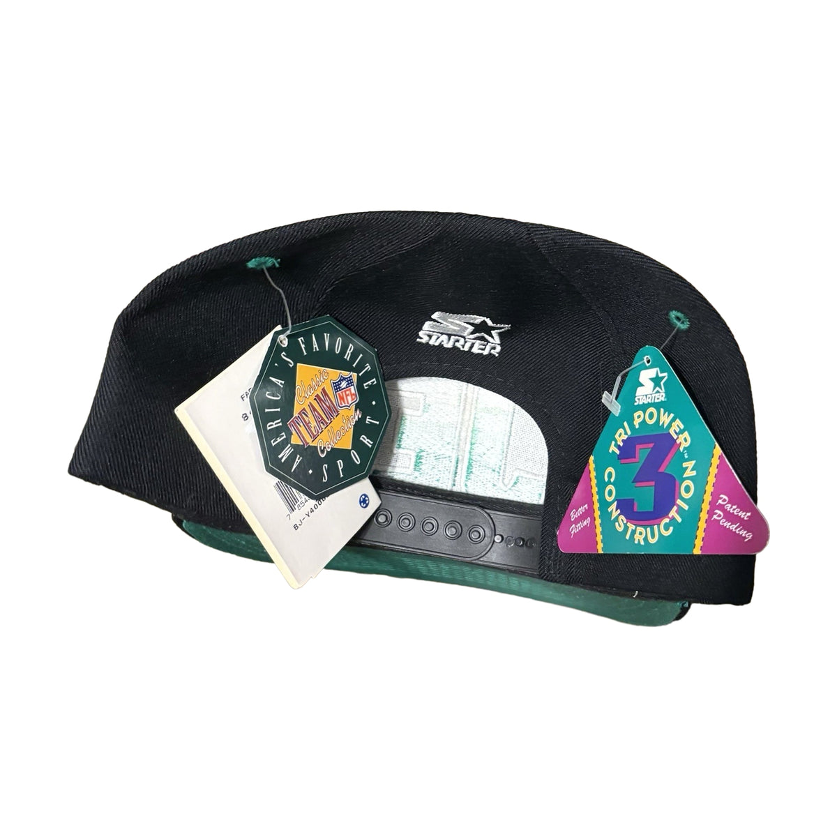 Vintage 90s New York Jets Starter Snapback Hat black - photo 2