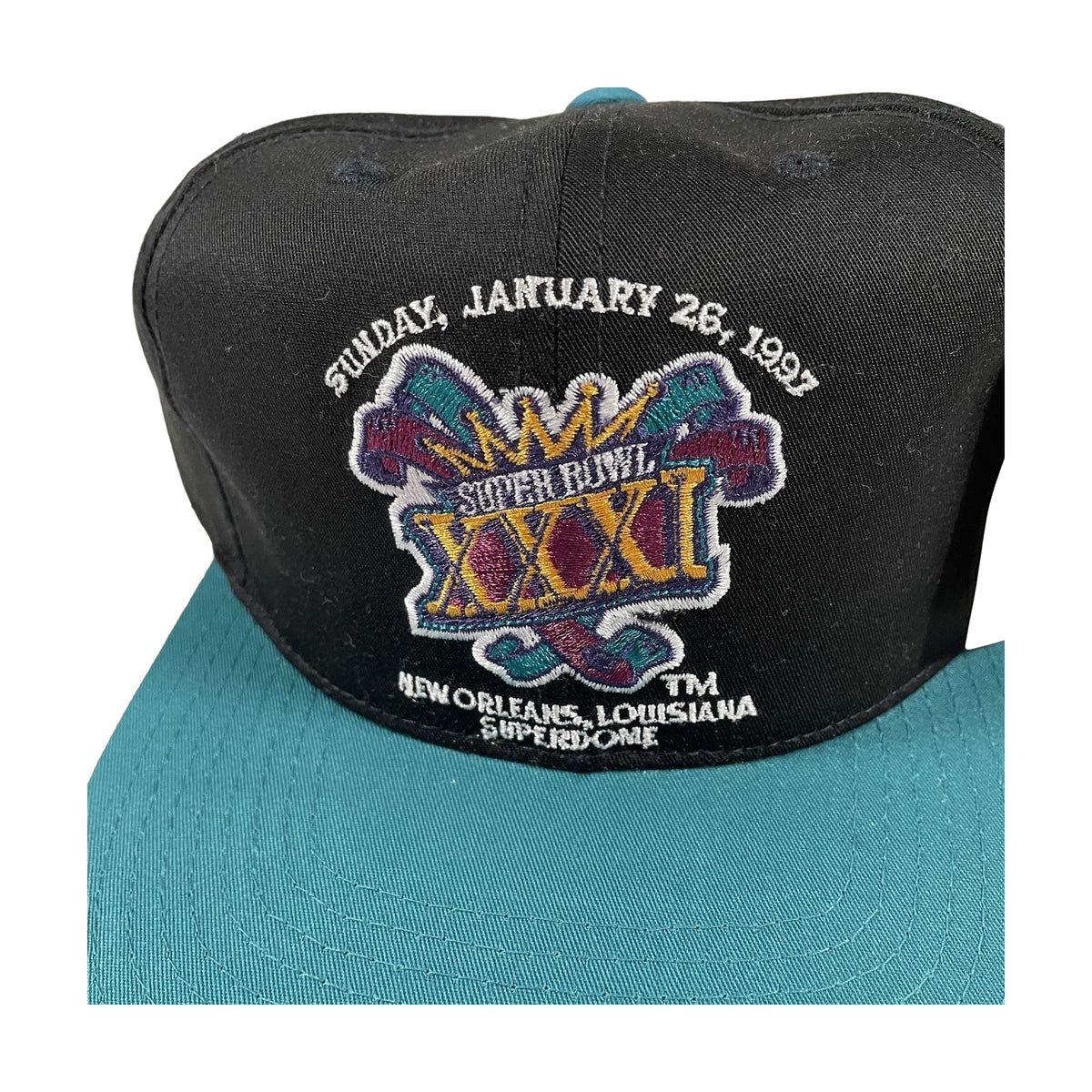 Vintage 1997 Super Bowl Xxxi Annco Snapback Hat black - photo 2
