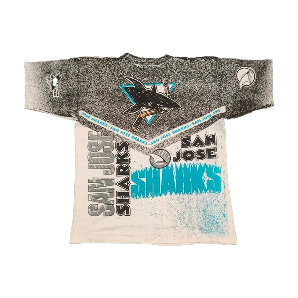 Vintage 1991 San Jose Sharks Magic Johnson Magic Johnson T's T-Shirt - photo 2