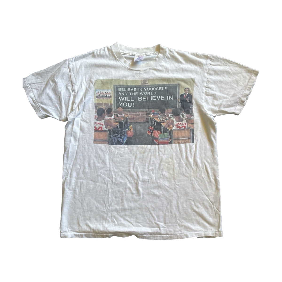 Vintage 90s Houston Rockets Delta T-Shirt multicolor / has faint stains, holes - photo 1