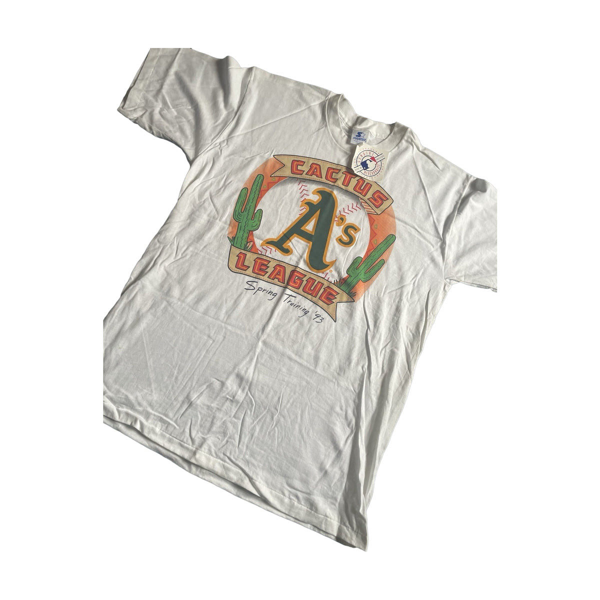 Vintage 1993 Athletics Spring Training Starter T-Shirt white - photo 1