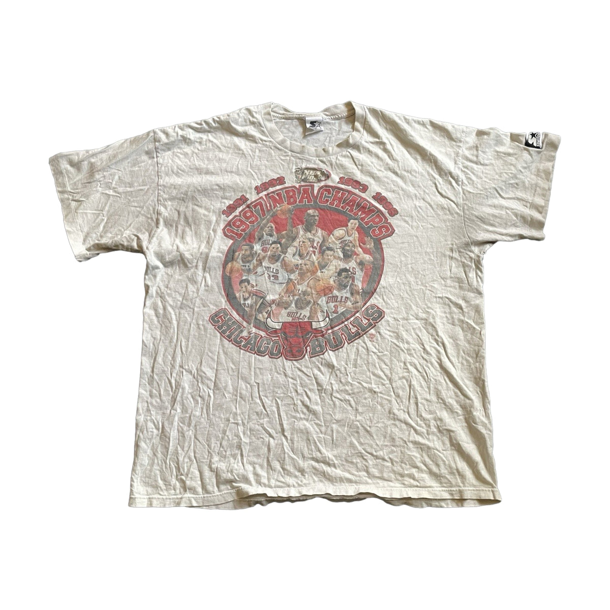Vintage 1997 Chicago Bulls Starter T-Shirt white - photo 1