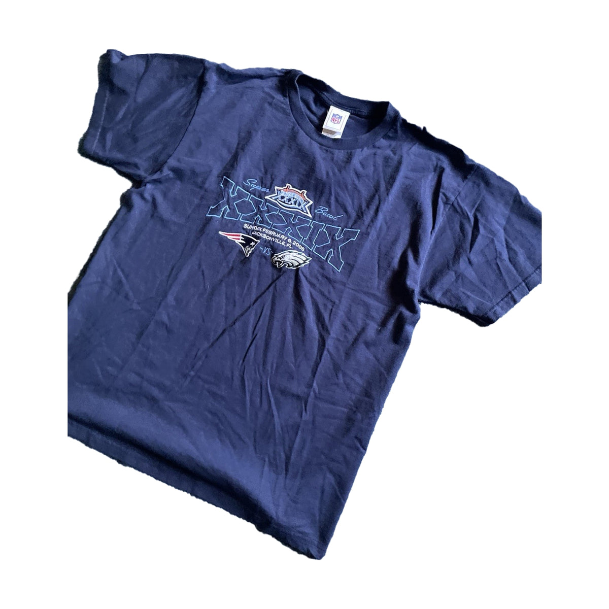 Vintage 2005 New England Patriots Super Bowl NFL T-Shirt black - photo 1