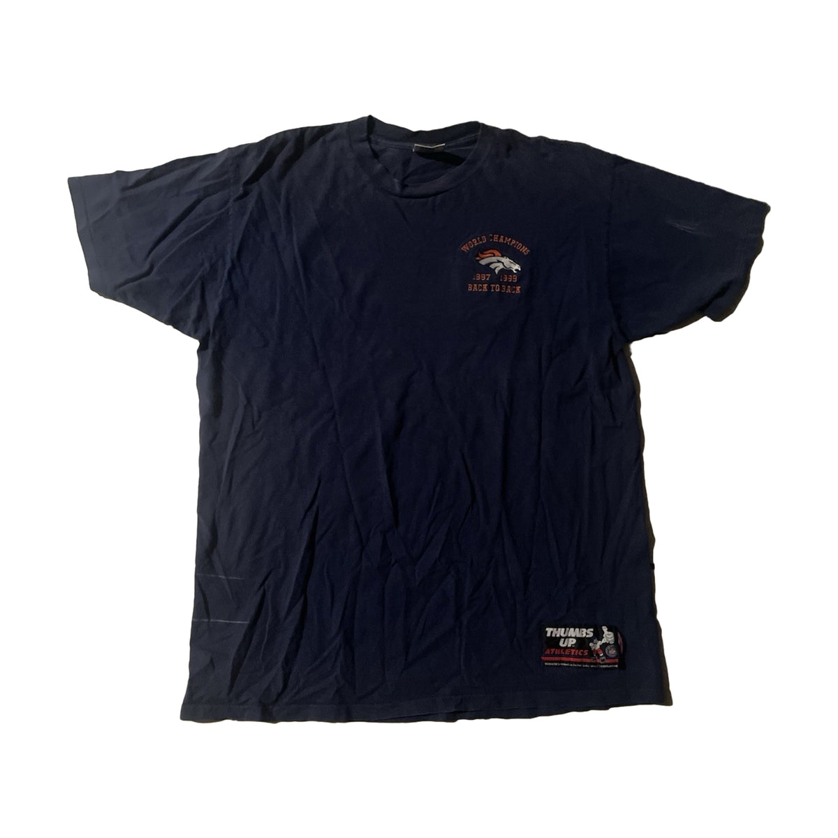 Vintage 90s Denver Broncos Super Bowl Oneita T-Shirt blue - photo 1