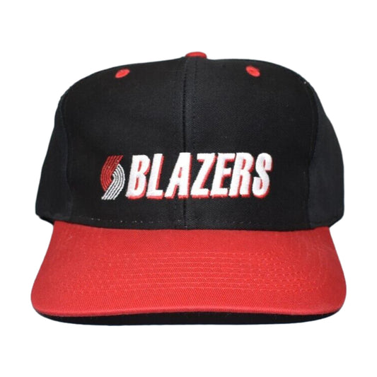 Vintage Portland Trail Blazers Logo 7 Snapback Hat black/red - photo 1