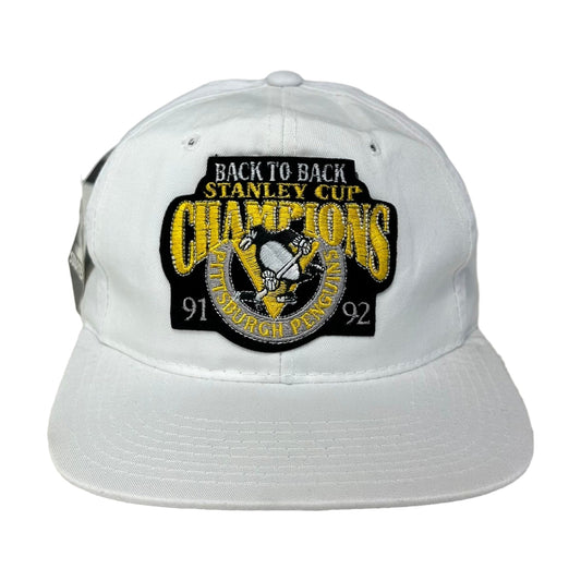 Vintage 90s Pittsburgh Penguins Starter Snapback Hat white - photo 1