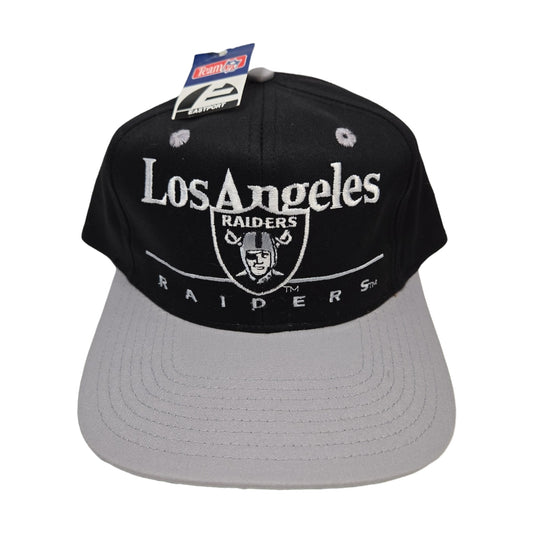 Vintage 90s Los Angeles Raiders Bo Jackson East Port Snapback Hat black - photo 1