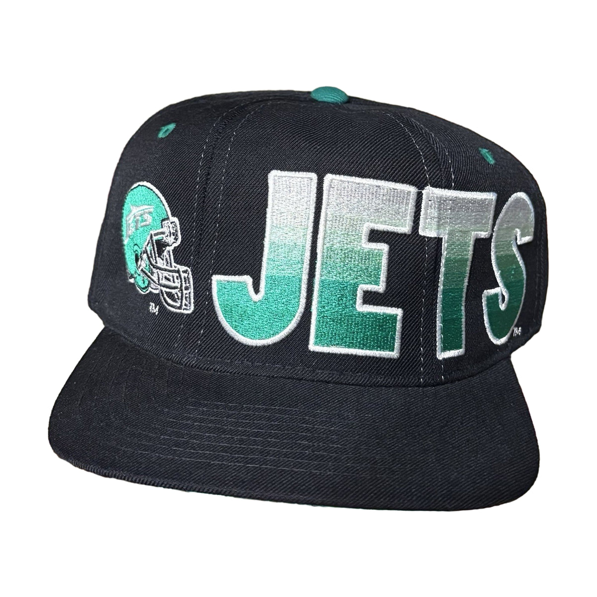 Vintage 90s New York Jets Starter Snapback Hat black - photo 1