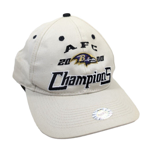 Vintage 2000 Baltimore Ravens AFC Champions Drew Pearson Snapback Hat white - photo 1