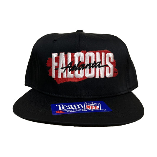 Vintage 90s Atlanta Falcons New Era Snapback Hat black - photo 1