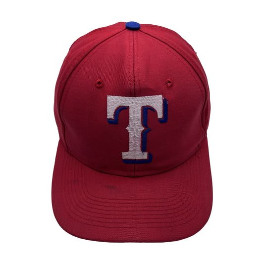 Vintage 90s Texas Rangers Unbranded Snapback Hat red - photo 1