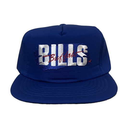 Vintage 80s Buffalo Bills New Era Snapback Hat blue - photo 1