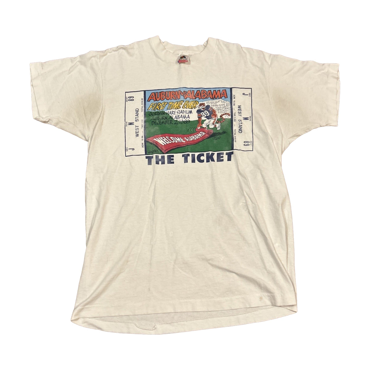 Vintage 1989 Detroit Tigers Fruit of the Loom T-Shirt white - photo 1