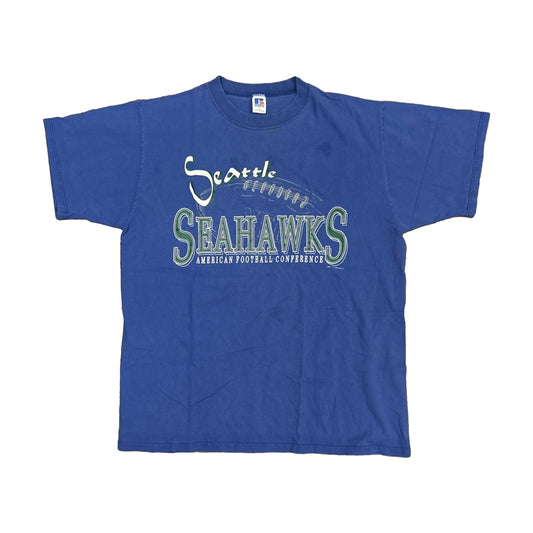 Vintage 80s Seattle Seahawks Russell Athletic T-Shirt blue - photo 1