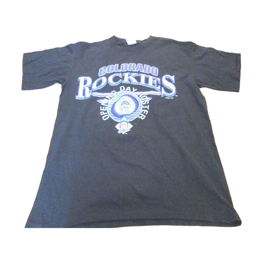 Vintage 1993 Colorado Rockies Salem Sportswear T-Shirt black - photo 1