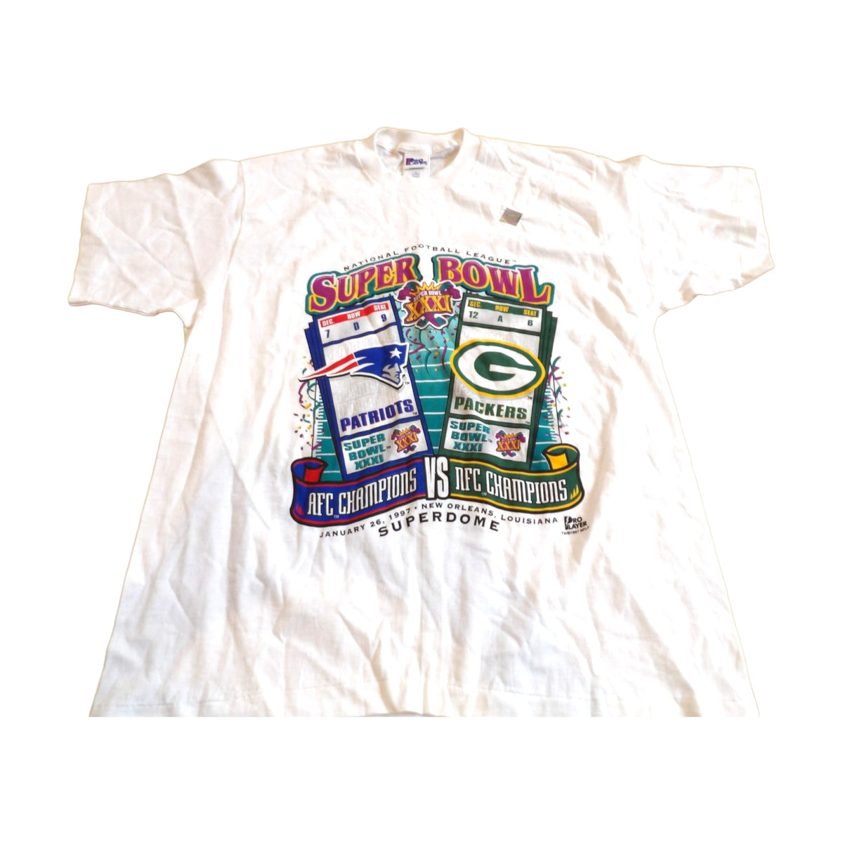 Vintage 90s Green Bay Packers Pro Player T-Shirt white - photo 1