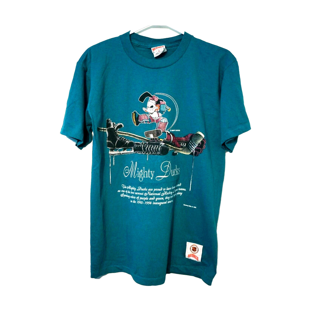 Vintage 90s Ducks Nutmeg Mills T-Shirt green - photo 1
