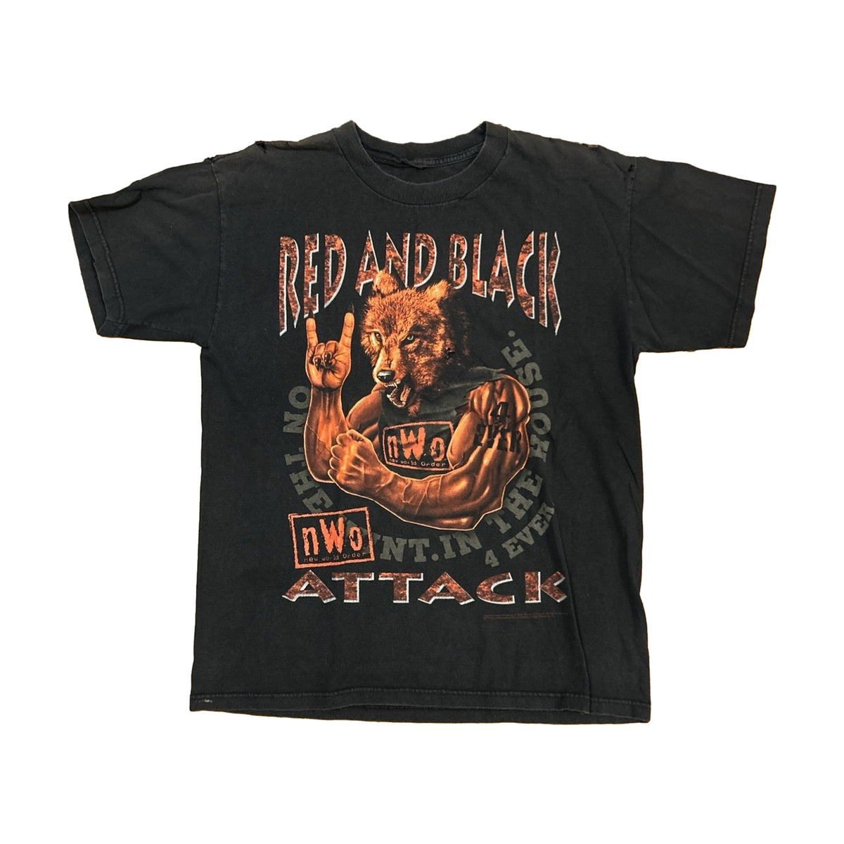 Vintage 1998 Wolfpack WWF T-Shirt black - photo 1