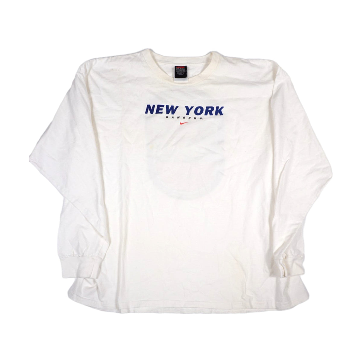 Vintage 90s New York Rangers Nike Long Sleeve T-Shirt white - photo 1