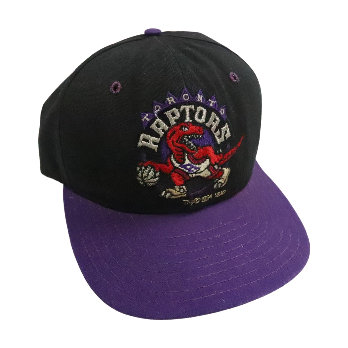 Vintage 90s Toronto Raptors Ajd Snapback Hat - photo 1