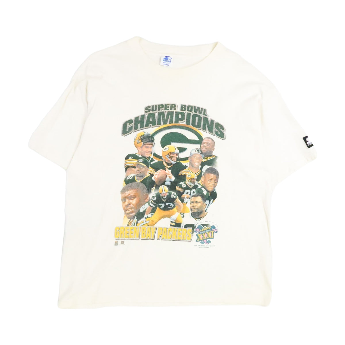 Vintage 90s Green Bay Packers Super Bowl Xxxi Starter T-Shirt green - photo 1