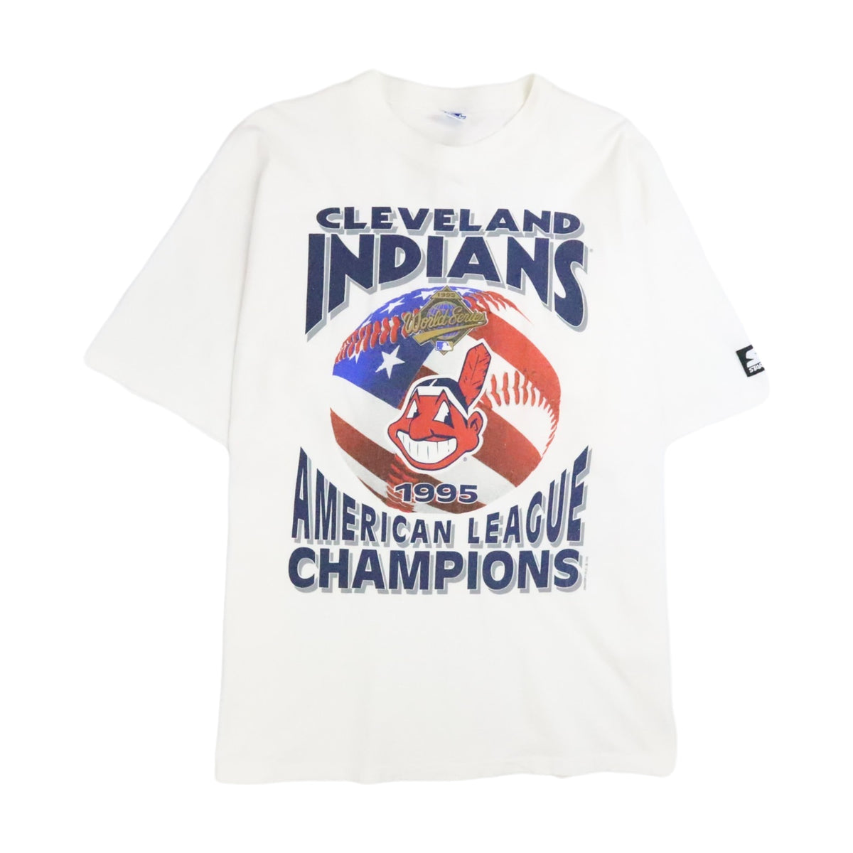 Vintage 1995 Cleveland Indians Starter T-Shirt - photo 1