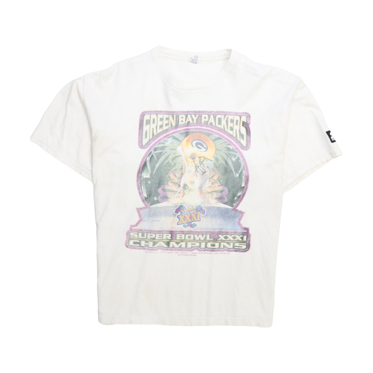 Vintage 1997 Green Bay Packers Super Bowl Xxxi Starter T-Shirt white - photo 1