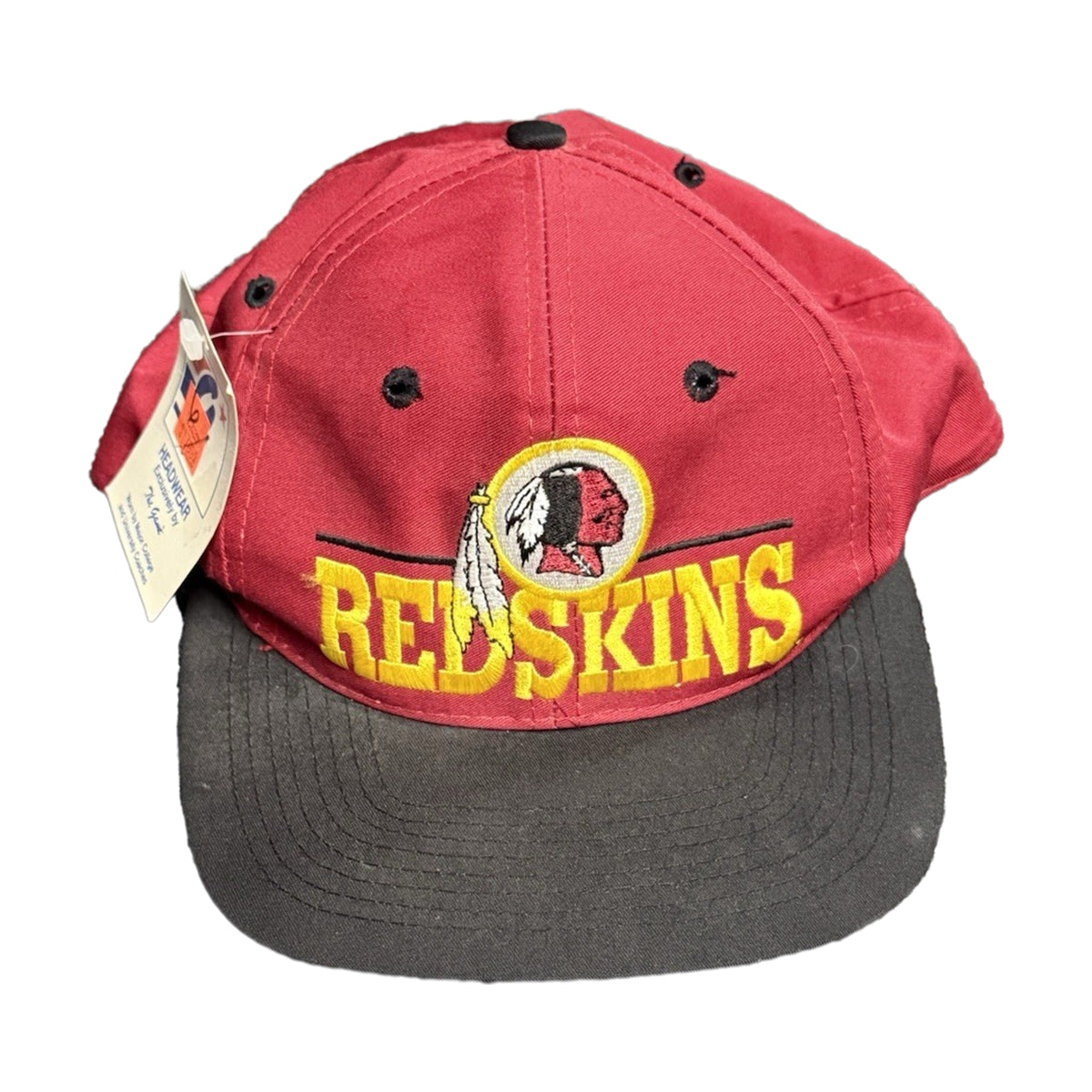 Vintage 90s Washington Redskins The Game Snapback Hat burgundy & black - photo 1