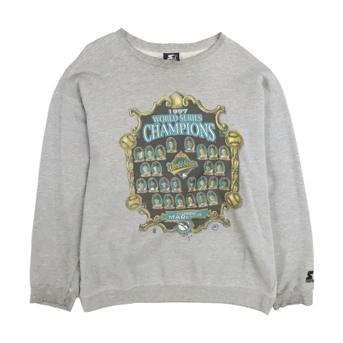 Vintage 90s Florida Marlins World Series Starter Sweatshirt - photo 1