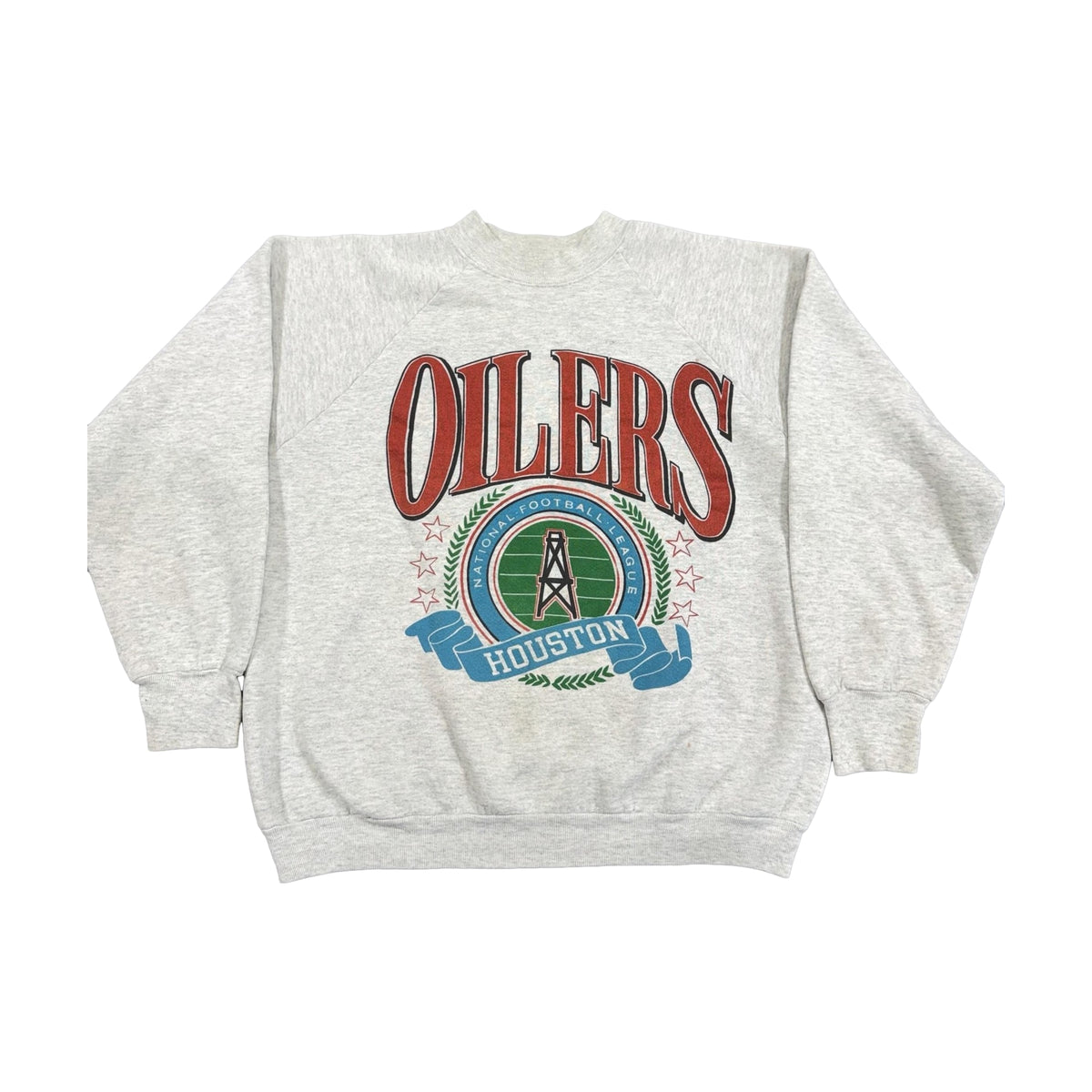 Vintage 90s Houston Oilers Fruit of the Loom Sweatshirt gray - photo 1