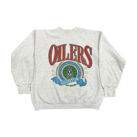 Vintage 90s Houston Oilers Fruit of the Loom Sweatshirt gray - photo 1