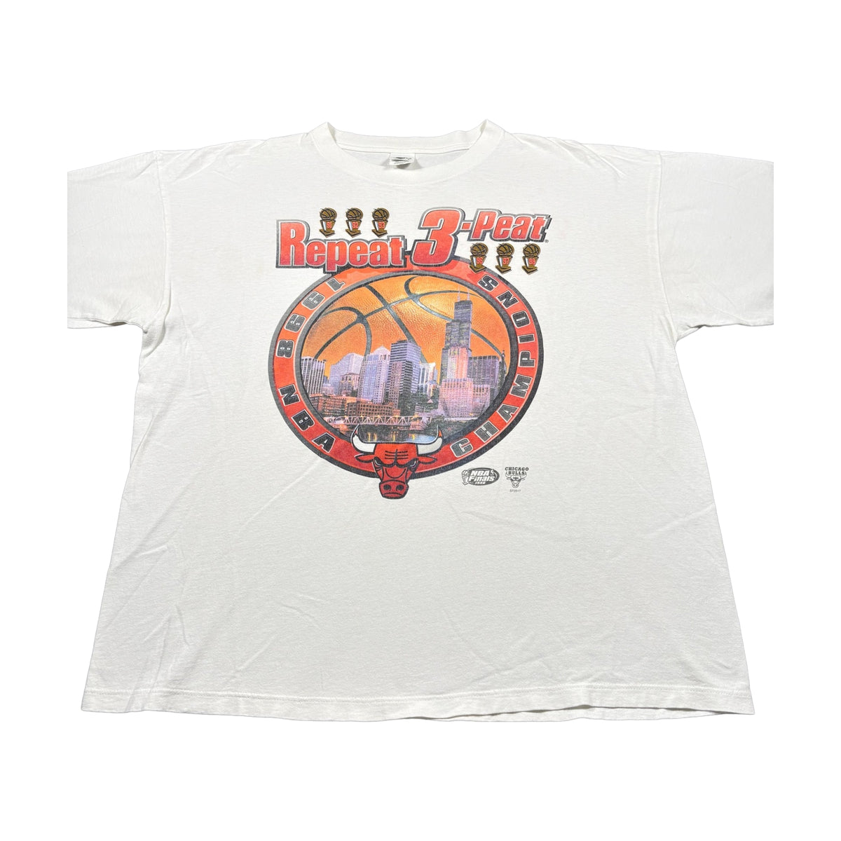 Vintage 90s Chicago Bulls World Champions Starter T-Shirt white - photo 1
