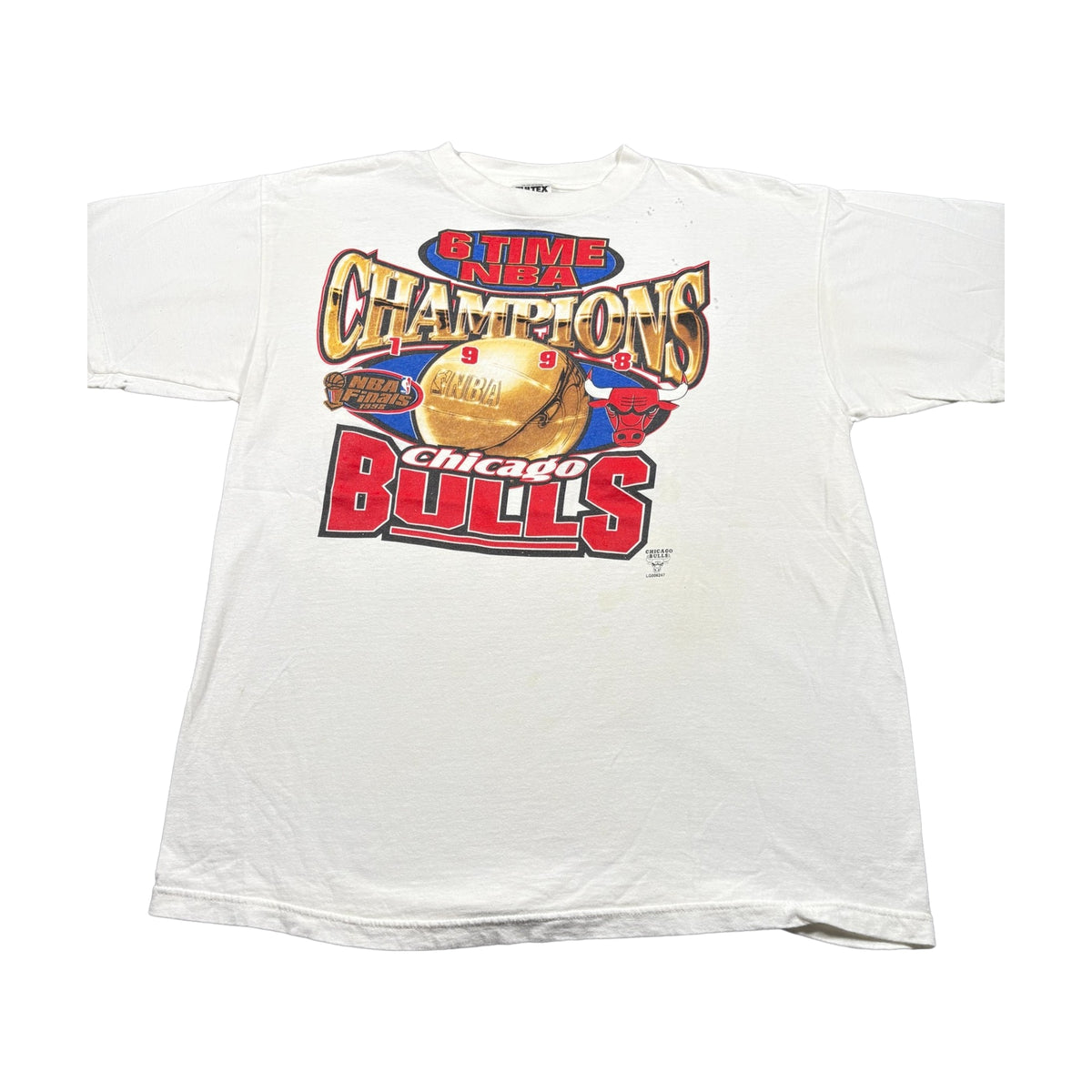 Vintage 1998 Chicago Bulls Finals Tultex T-Shirt white - photo 1