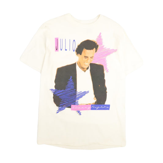 Vintage 1991 Julio Iglesias Starry Nights World Tour Hanes T-Shirt white - photo 1