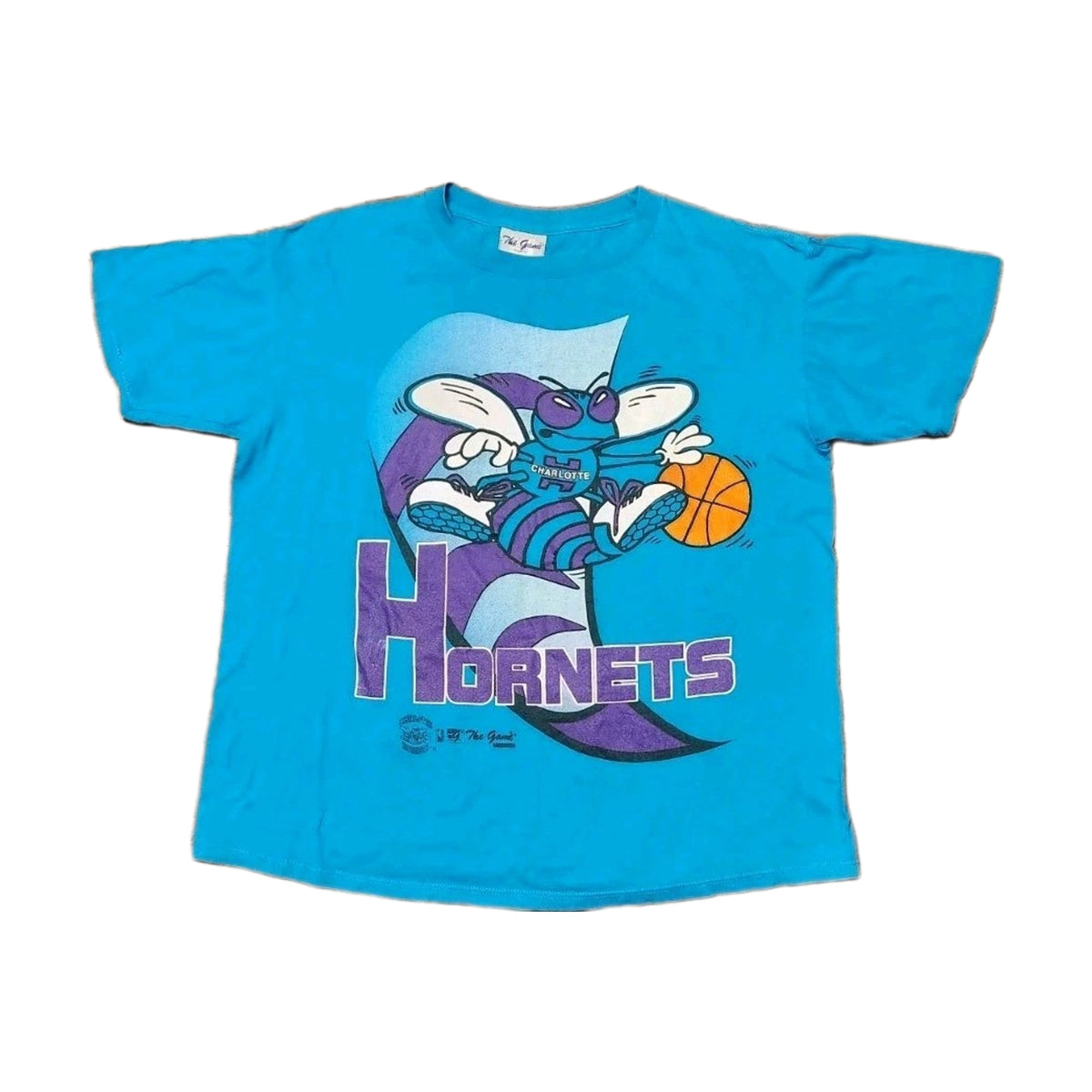 Vintage 90s Charlotte Hornets The Game T-Shirt teal - photo 1