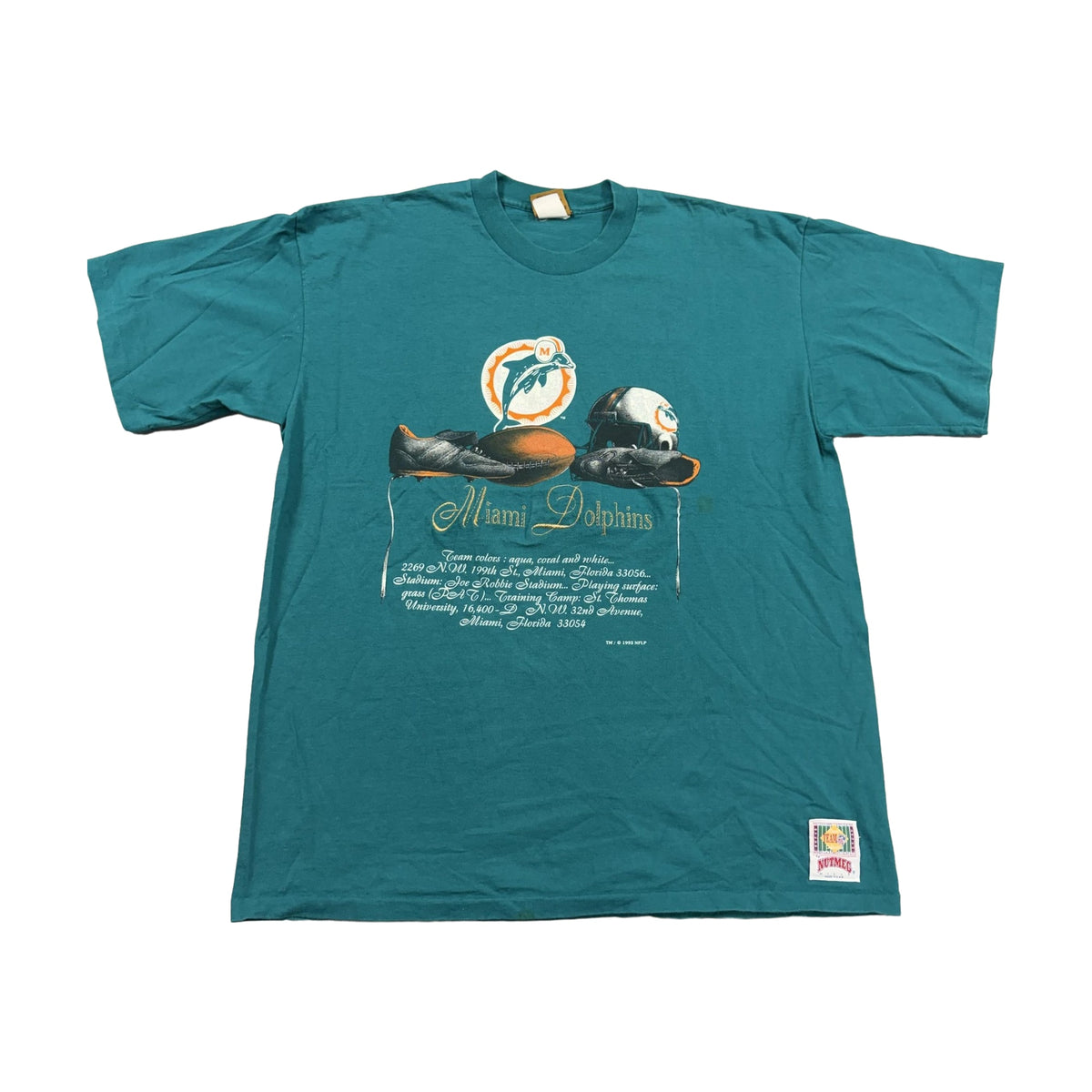 Vintage 90s Miami Dolphins Nutmeg Mills T-Shirt green - photo 1