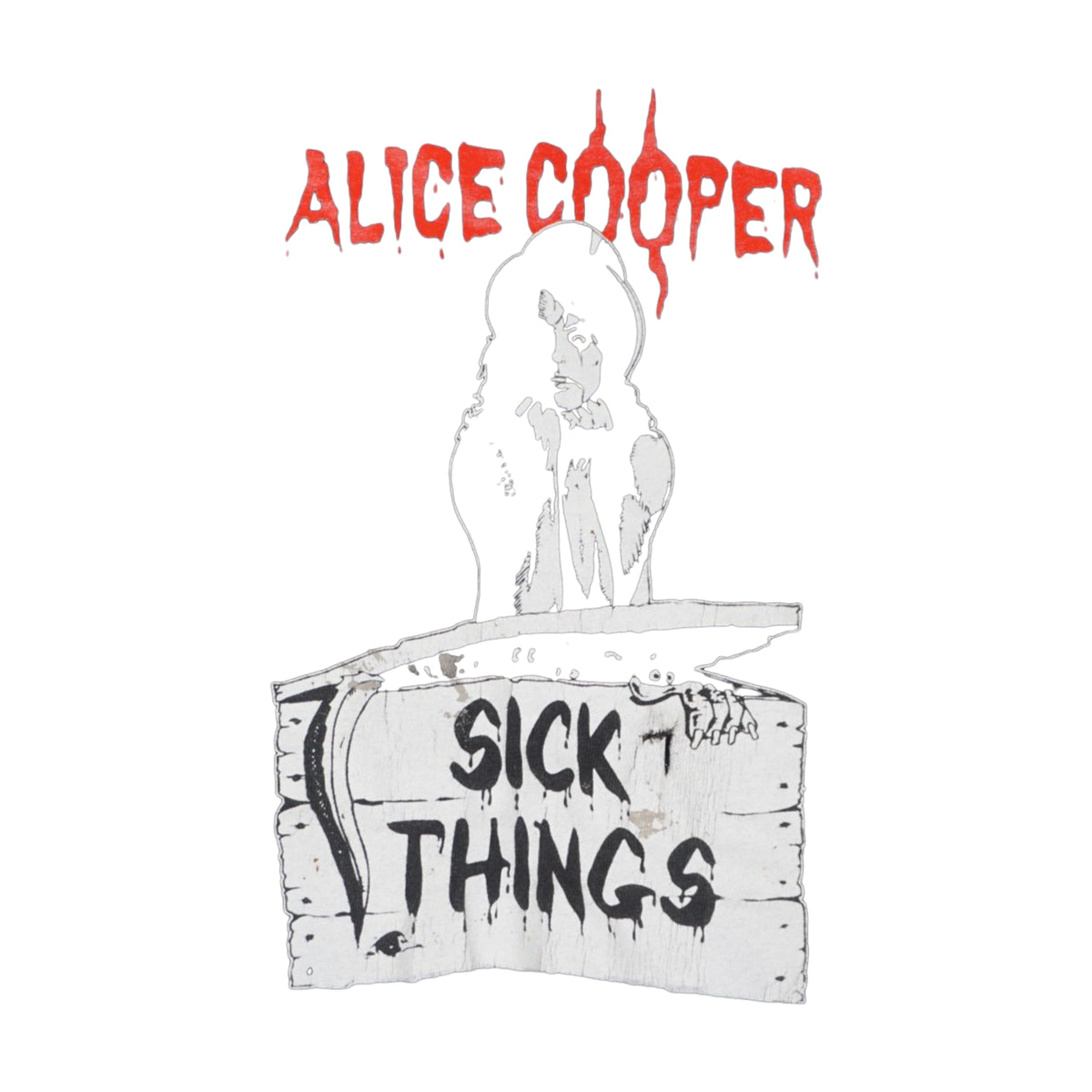 Vintage 90s Alice Cooper Hanes T-Shirt black - photo 1