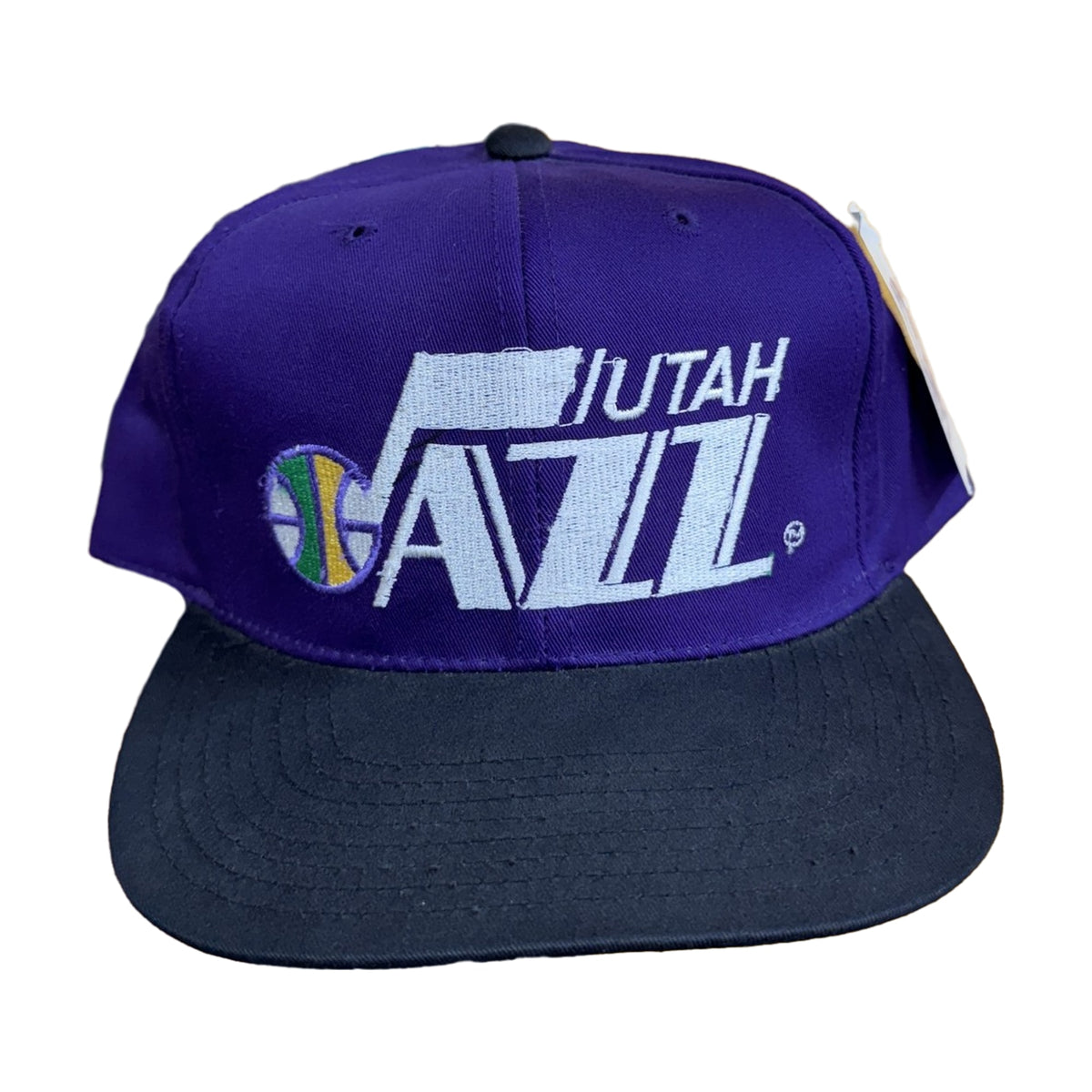 Vintage 90s Utah Jazz Ajd Snapback Hat purple - photo 1