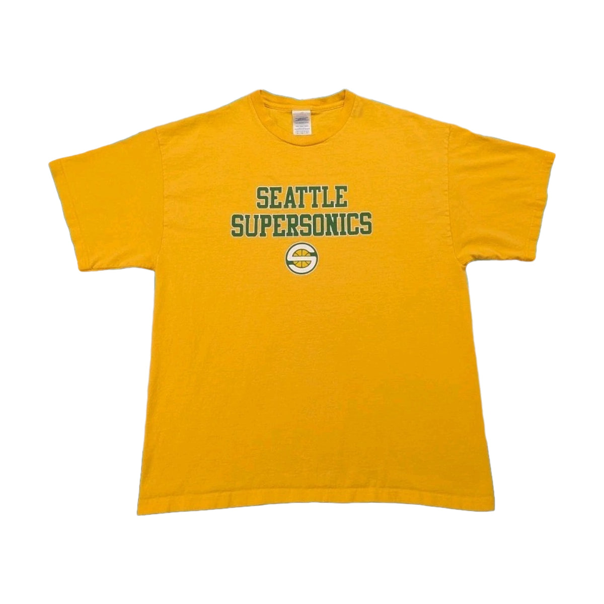 Vintage 90s Seattle Supersonics Delta T-Shirt yellow - photo 1