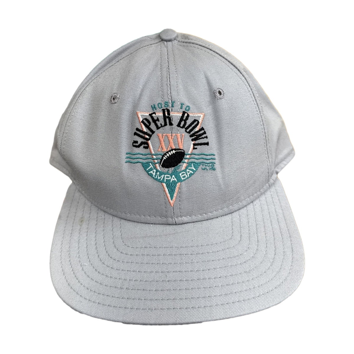 Vintage 90s Tampa Bay Buccaneers Super Bowl Xxv New Era Snapback Hat gray - photo 1