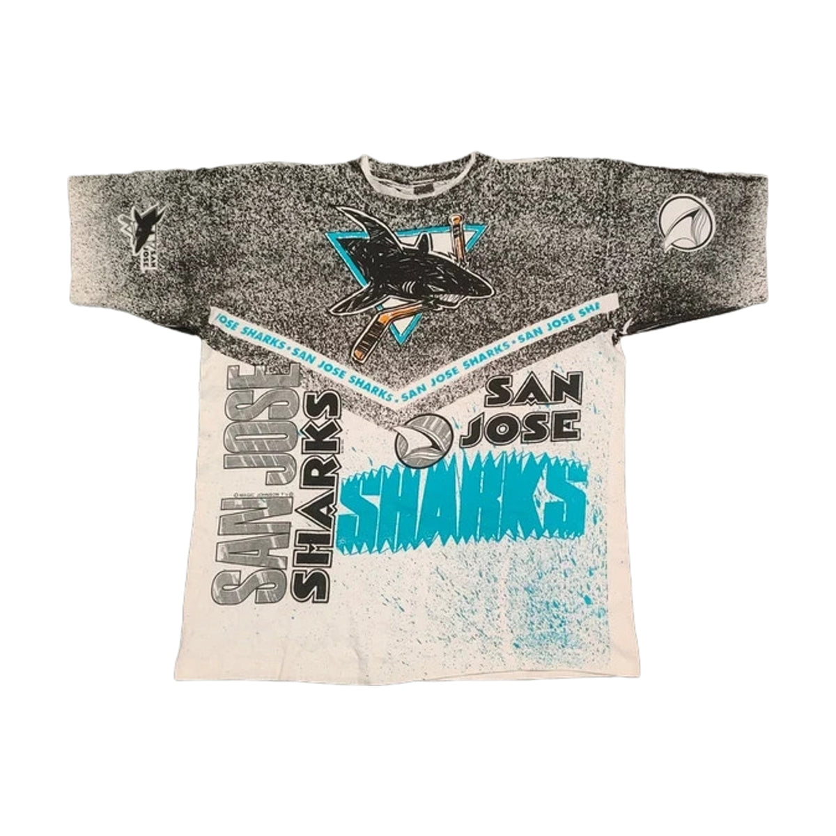 Vintage 1991 San Jose Sharks Magic Johnson Magic Johnson T's T-Shirt - photo 1