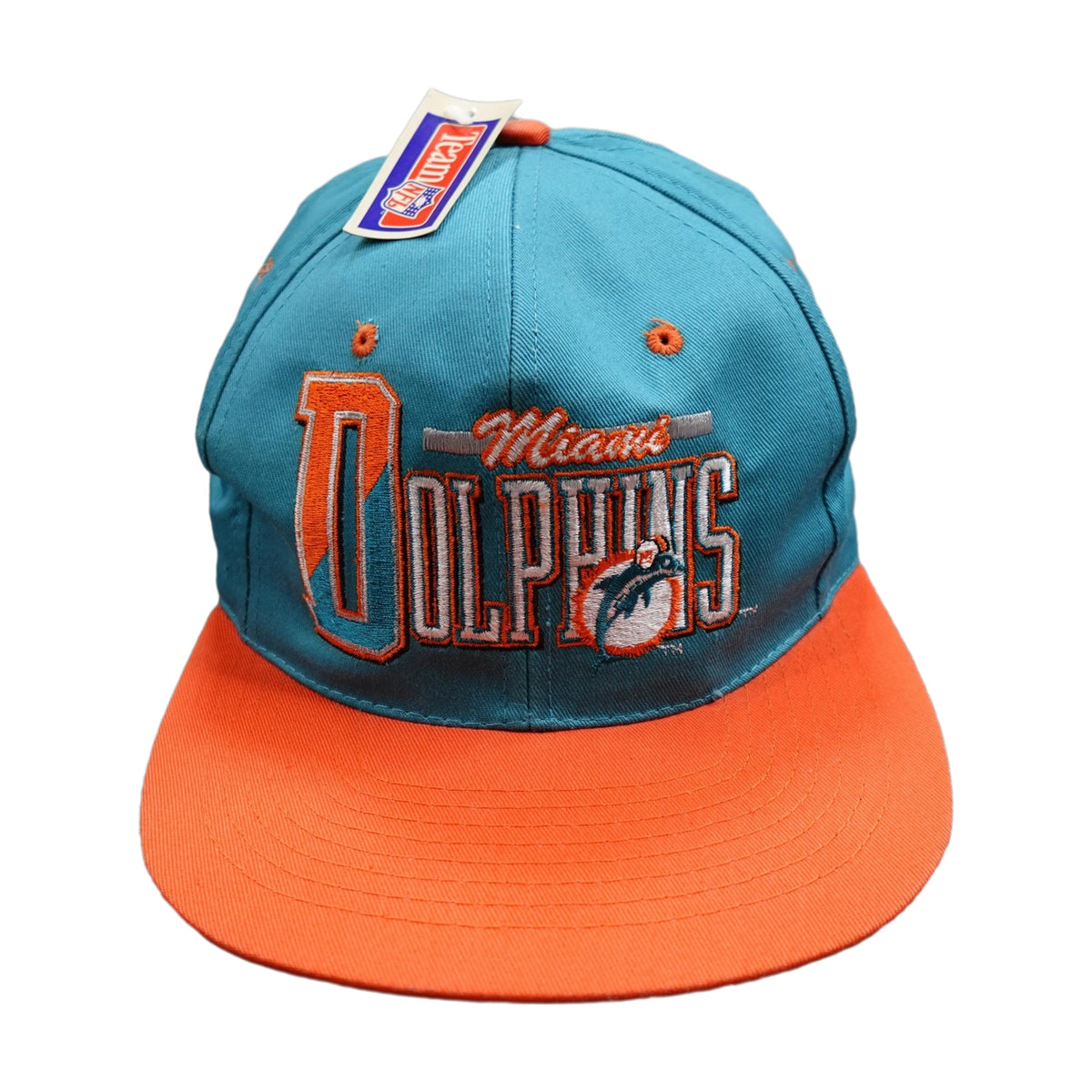 Vintage 90s Miami Dolphins Ajd Snapback Hat blue - photo 1