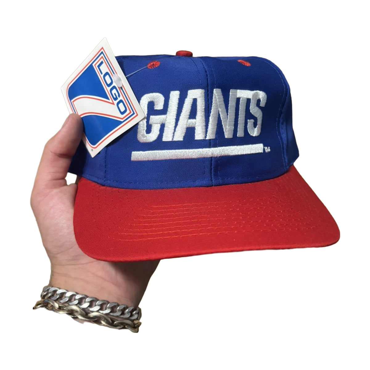Vintage 90s New York Giants Annco Snapback Hat blue - photo 1