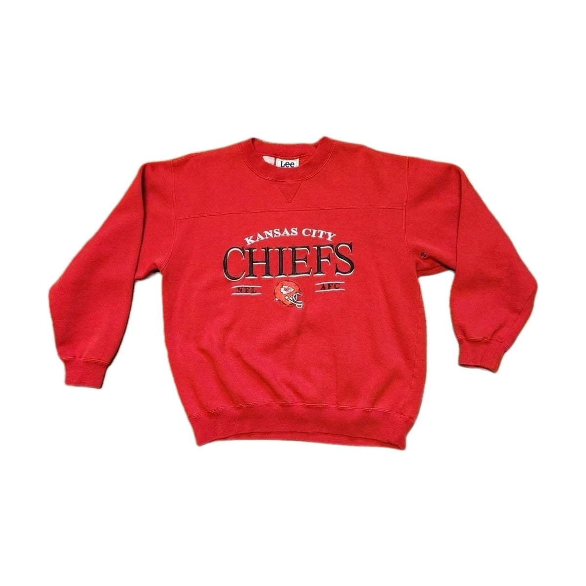 Vintage 90s Kansas City Chiefs Joe Montana Lee Sweatshirt red - photo 1