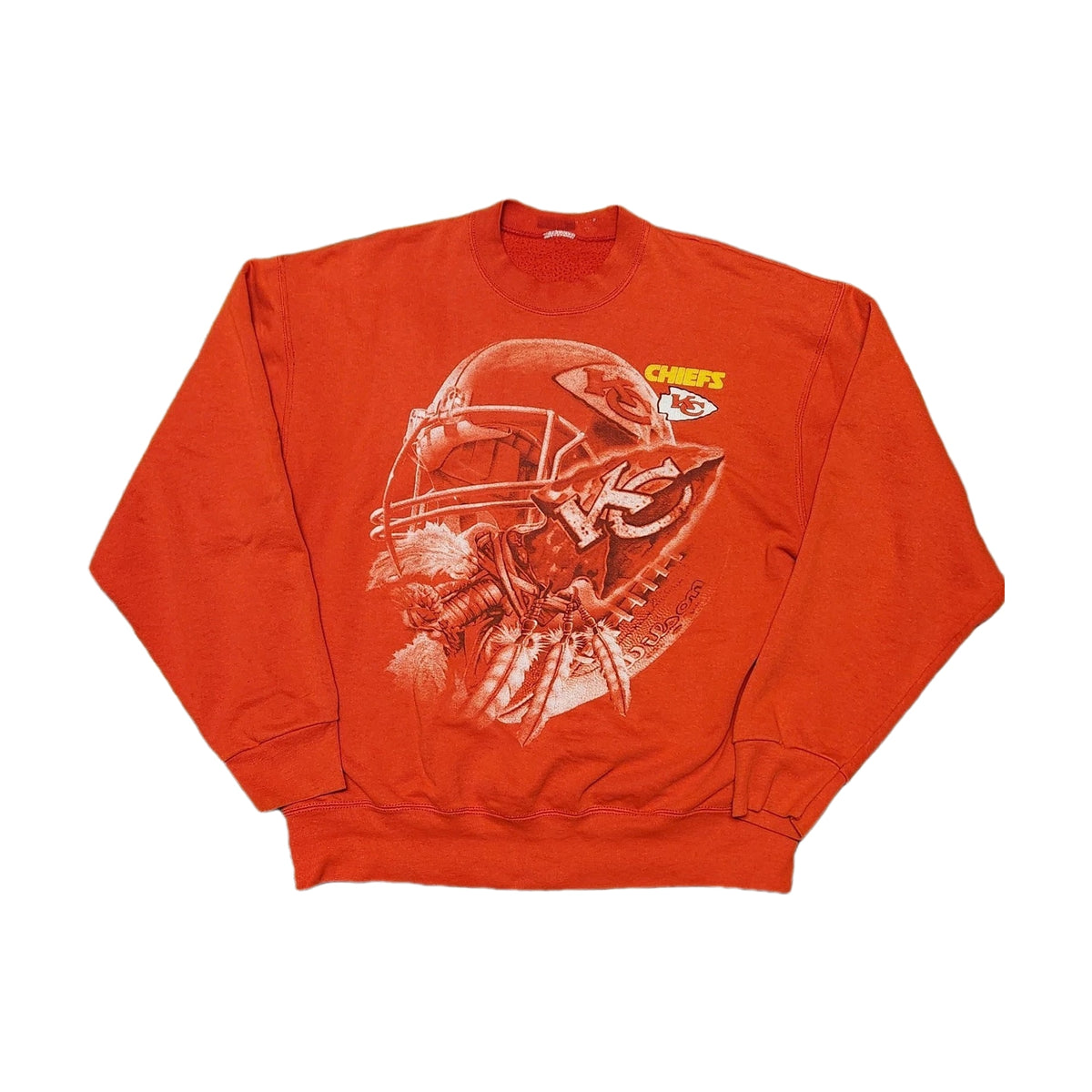 Vintage 90s Kansas City Chiefs Joe Montana Salem Sweatshirt red - photo 1