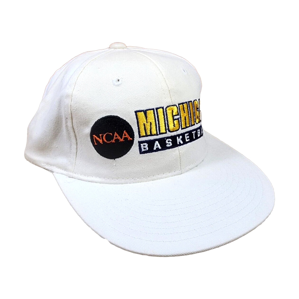 Vintage 90s Michigan Wolverines Starter Snapback Hat white - photo 1