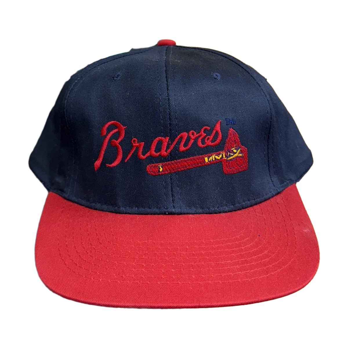 Vintage 90s Atlanta Braves Snapback Hat blue - photo 1