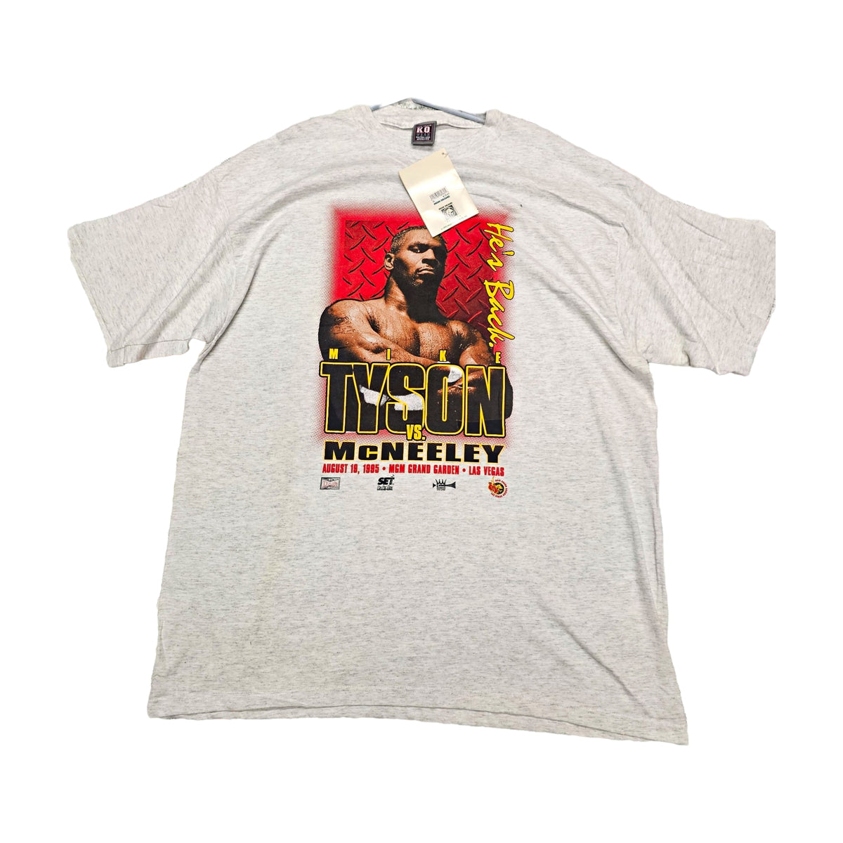 Vintage 1995 Mike Tyson Mgm Grand T-Shirt gray - photo 1