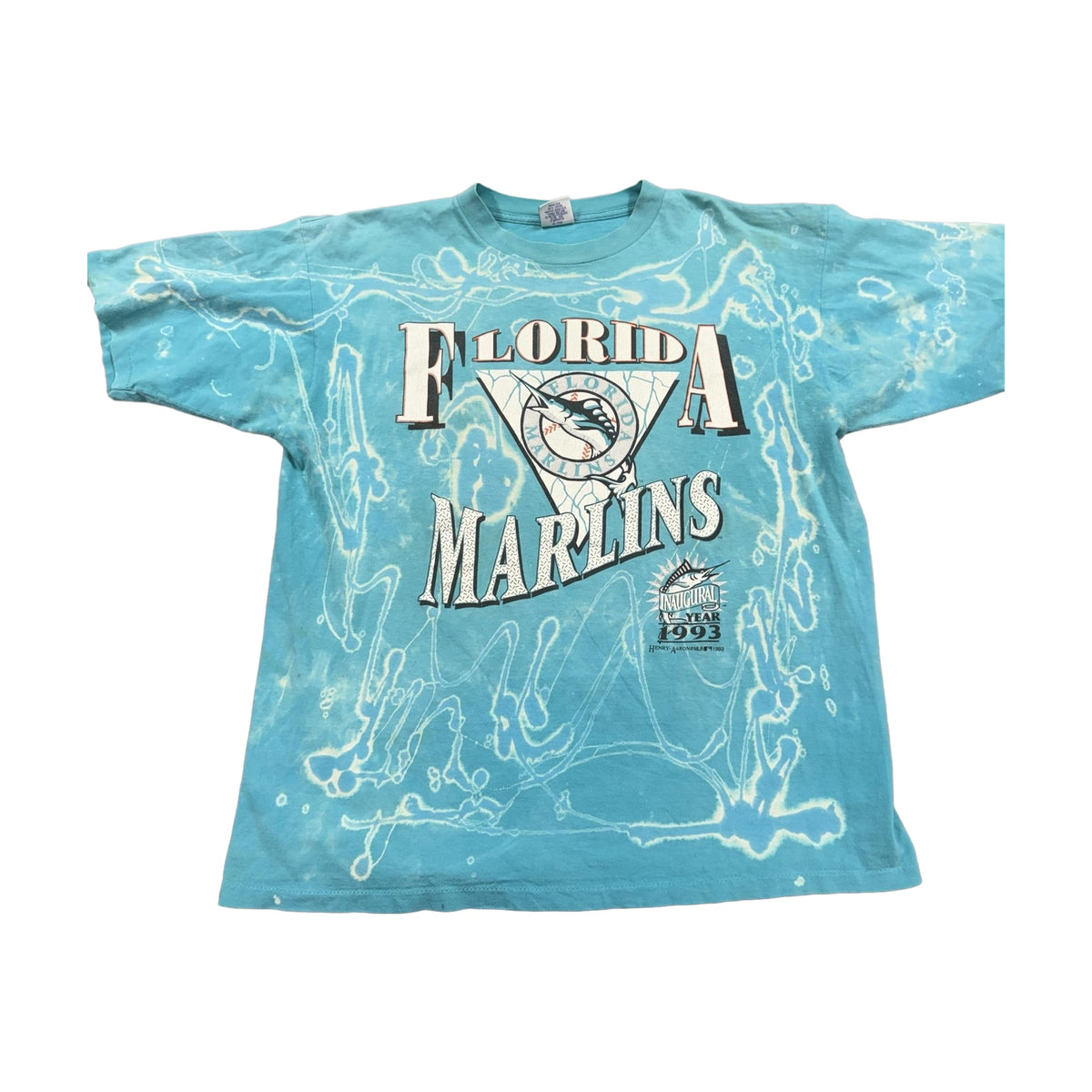 Vintage 1993 Florida Marlins Mendez Sportswear T-Shirt blue - photo 1