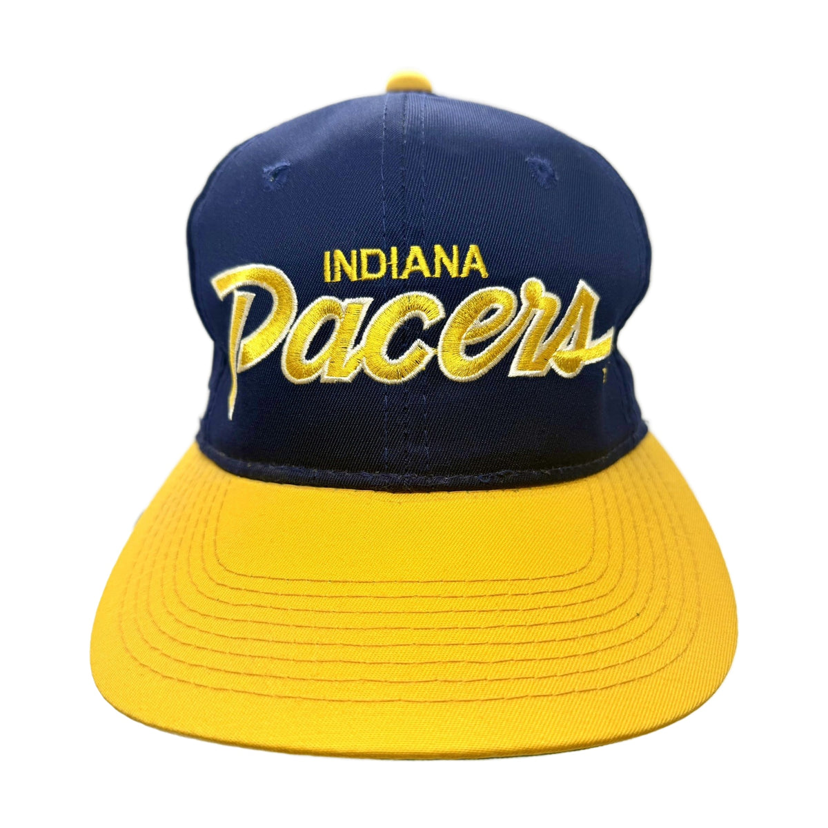 Vintage 90s Indiana Pacers Sports Specialties Snapback Hat blue and yellow - photo 1